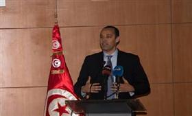 Yassine Brahim lors de la conférence de presse du 15 Mars. 