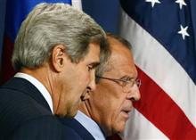 John Kerry et Sergueï Lavrov. 