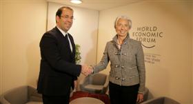 Youssef Chahed et Christine Lagarde (Photo d'archives)