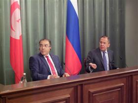Mongi Hamdi et Serguei Lavrov à Moscou. 