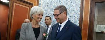 Christine Lagarde et Habib Essid. 