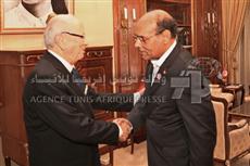 Tête-à-Tête Marzouki/Caïd Essebsi à Carthage. Photo TAP. 