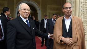 BCE et Marzouki lors de la passation du pouvoir. 