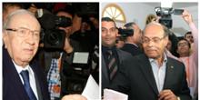 Béji Caïd Essebsi et Moncef Marzouki, les deux finalistes du second tour. 