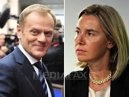 Donald Tusk et Federica Mogherini