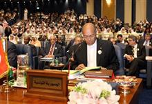 Moncef Marzouki au sommet de la Ligue arabe. 