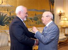 Béji Caïd Essebsi et Mohamed Javad Zarif. 