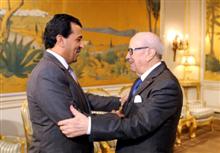 Béji Caïd Essebsi s'entretient avec Ali ben Fetais al Marri.