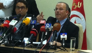 Samir Dilou lors de la conférence de presse de ce mardi. 