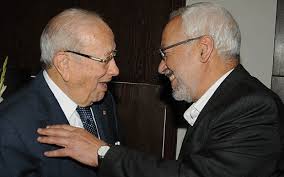 Béji Caïd Essebsi et Rached Ghannouchi. 