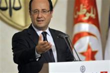 François Hollande en unisie, photo AFP.