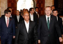 Marzouki et Erdogan au Palais de Carthage. 