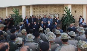 Mehdi Jomaâ à la caserne de la garde nationale à l’Aouina. 