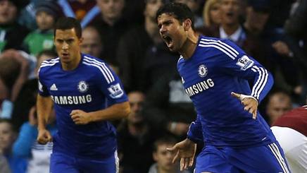 Dego Costa a marqué son premier but avec Chelsea en Premier League