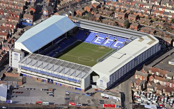 Everton évolue à Goodison Park depuis 1892.