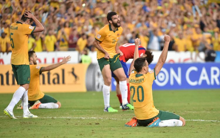 Les joueurs australiens célèbrent leur victoire en Coupe d'Asie