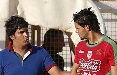 Hachem Abbes, en compagnie du coach du Stade Tunisien, Lassaâd Dridi