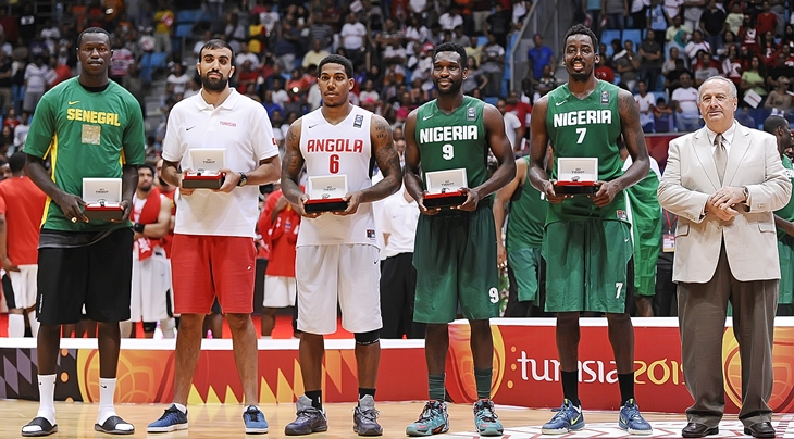 Equipe type AfroBasket 2015 (Photo : Fiba.com)