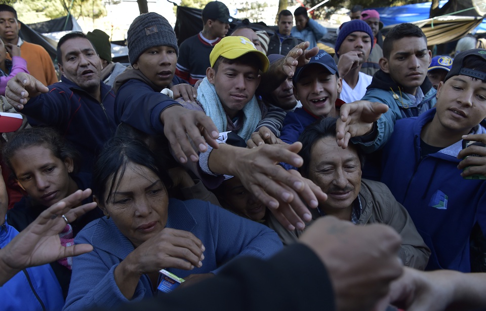 Des Vénézuéliens réfugiés en Equateur le 9 août 2018